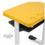 Conjunto Escolar Amarelo com Mesa e Cadeira 03 a 06 Anos