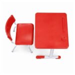 Conjunto Escolar Vermelho com Mesa e Cadeira 03 a 06 Anos