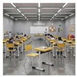 Conjunto Escolar Amarelo com Mesa e Cadeira 03 a 06 Anos