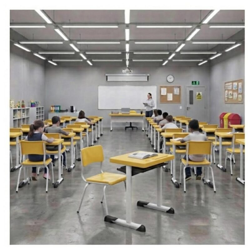 Conjunto Escolar Amarelo com Mesa e Cadeira 03 a 06 Anos