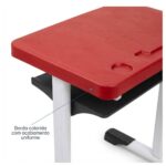 Conjunto Escolar Vermelho com Mesa e Cadeira 03 a 06 Anos