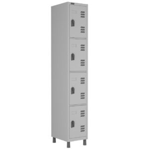 Roupeiro LOCKER de Aço c/ 04 Portas Pequenas – 1,90×0,32×0,40m – CZ/CZ - W3 - 11016