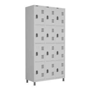 Roupeiro LOCKER de Aço c/ 12 Portas PEQUENAS – 1,90×0,96×0,40m – CZ/CZ - W3 - 11018