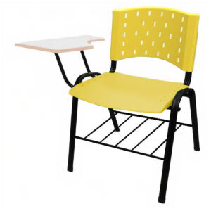 Cadeira Universitária Plástica Prancheta MDF - Cor Vermelho - MRPLAST - 34011