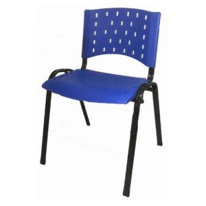 Cadeira Fixa 04 Pés Plástica (Polipropileno) - Cor Azul - MRPLAST - PMD - 31232