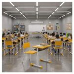 Conjunto Escolar Amarelo com Mesa e Cadeira 06 a 10 Anos