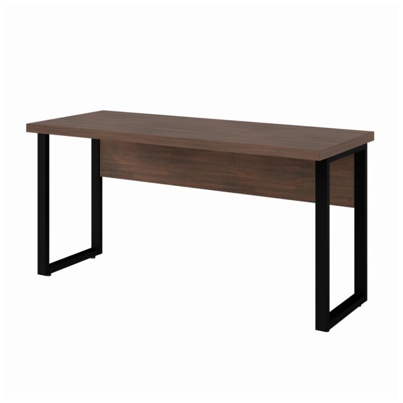 Mesa Escritório PÉ QUADRO 1,50x0,60m - S/ Gavetas - MARSALA/PRETO - 25472