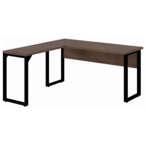 Mesa em L (Mesa 1,50m + Mesa Auxiliar) - S/ Gavetas MARSALA/PRETO - 25476