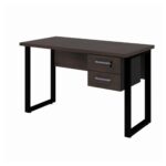 Mesa Escritório PÉ QUADRO 1,50x0,60m - S/ Gavetas - MARSALA/PRETO - 25472