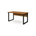 Móveis para Escritório Mesa de Escritório Industrial 1,20m x 0,60cm Nogal Sevilha Tampo 40mm – Escrivaninha Home Office Premium Pollo - Sevilha / Preto - 24469