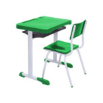Kit Escolar Individual VERDE Mesa e Cadeira INFANTIL 03 a 06 Anos  COR VERDE - 41088