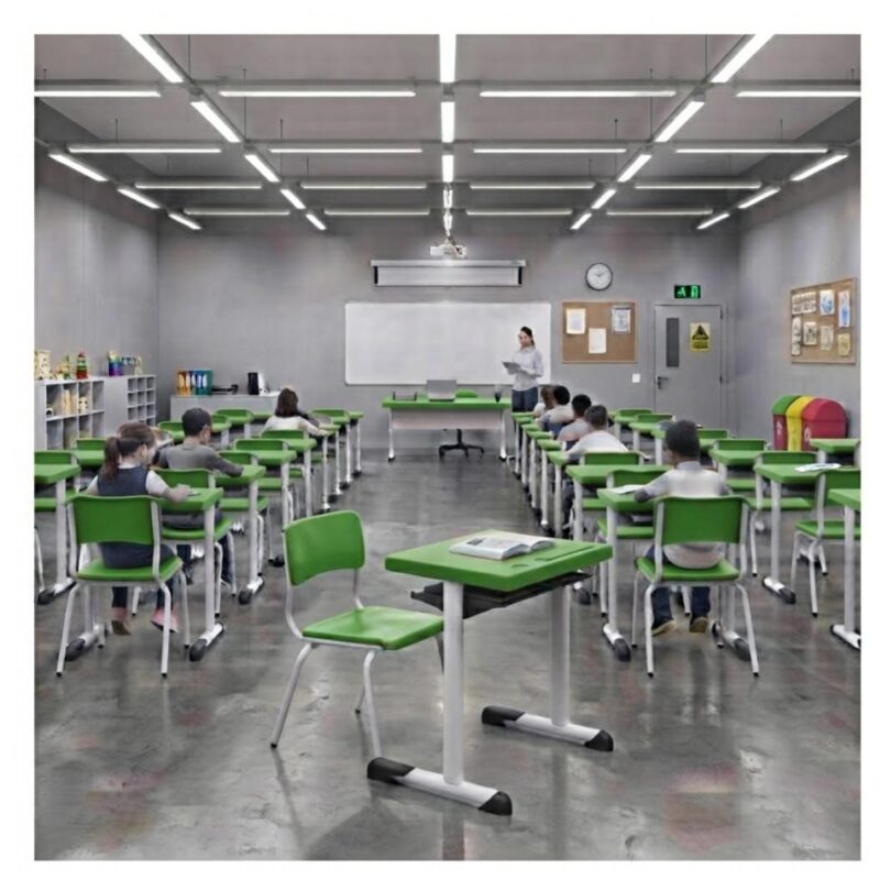 Conjunto Escolar Verde com Mesa e Cadeira 03 a 06 Anos
