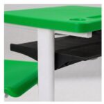 Conjunto Escolar Verde com Mesa e Cadeira 03 a 06 Anos