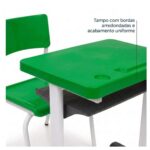 Conjunto Escolar Verde com Mesa e Cadeira 03 a 06 Anos
