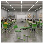 Conjunto Escolar Verde com Mesa e Cadeira 06 a 10 Anos