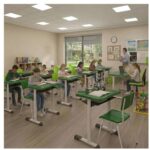 Conjunto Escolar Verde com Mesa e Cadeira 06 a 10 Anos
