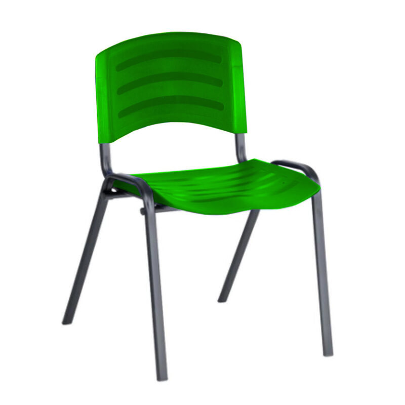 Cadeira Fixa Plástica 04 pés Cor Verde (Polipropileno) - Pollo Móveis - 31210