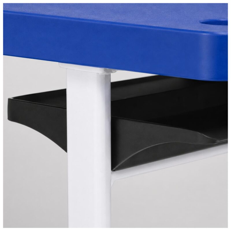 Conjunto Escolar Individual Adulto com Mesa e Cadeira Azul