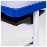 Conjunto Escolar Individual Adulto com Mesa e Cadeira Azul