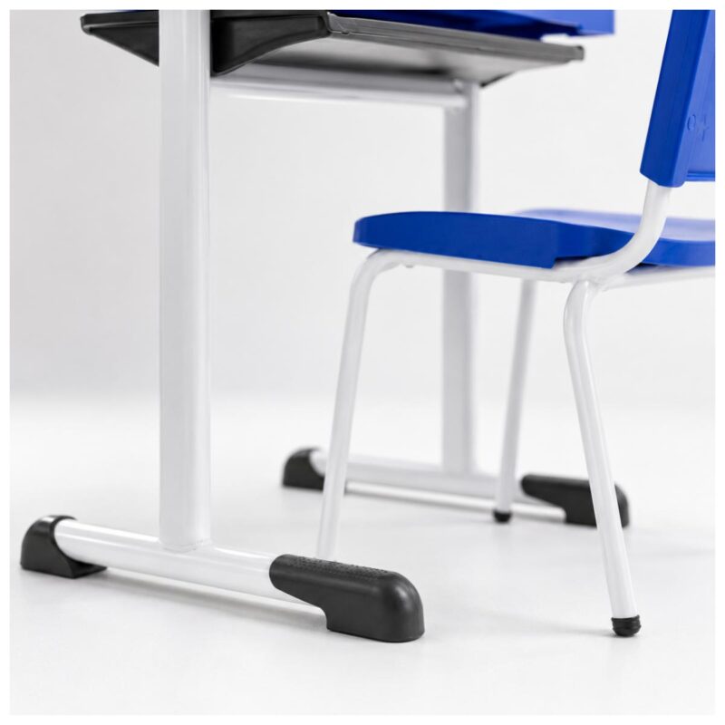 Conjunto Escolar Individual Adulto com Mesa e Cadeira Azul