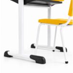 Conjunto Escolar Individual Adulto com Mesa e Cadeira Amarelo