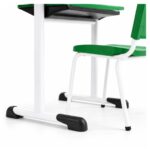 Conjunto Escolar Individual Adulto com Mesa e Cadeira Verde