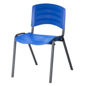 Cadeira Fixa Plástica 04 pés Cor Azul (Polipropileno) - Pollo Móveis - 31207