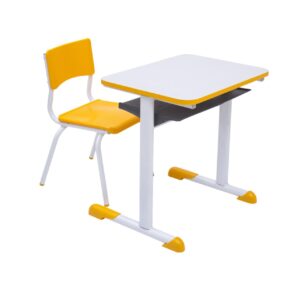 Kit Escolar Individual  – (Mesa e Cadeira) – INFANTIL 03 a 06 Anos COR AMARELO - 41087