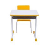 Kit Escolar Individual AMARELO – (Mesa e Cadeira) – INFANTIL – MDF - COR AMARELO - 40088