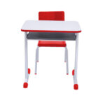 Kit Escolar Individual VERMELHO – (Mesa e Cadeira) – INFANTIL – MADEIRA - COR VERMELHO - 40086