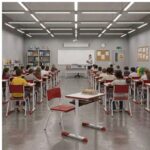 Conjunto Escolar Vermelho com Mesa e Cadeira 06 a 10 Anos