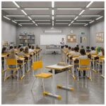 Conjunto Escolar Amarelo com Mesa e Cadeira 06 a 10 Anos