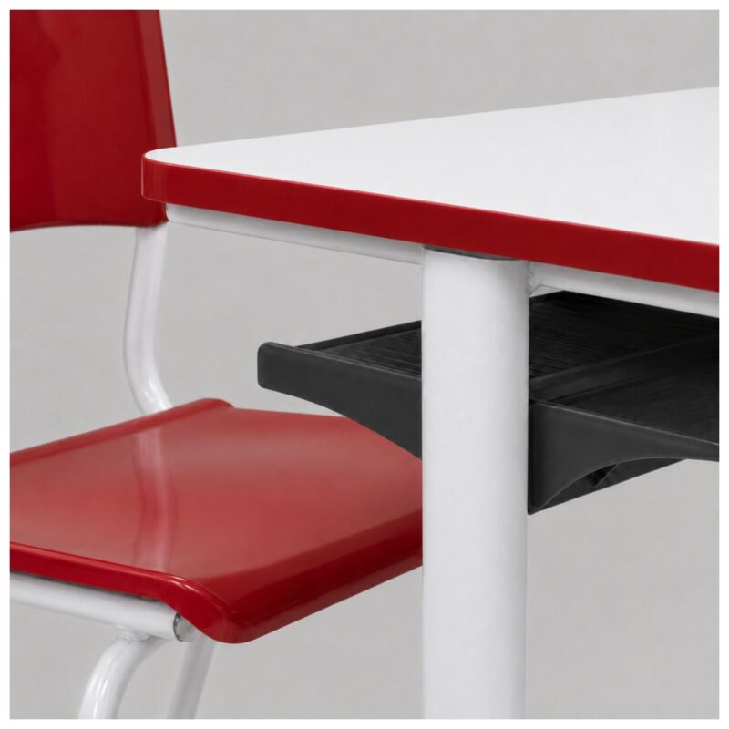 Conjunto Escolar Vermelho com Mesa e Cadeira 06 a 10 Anos