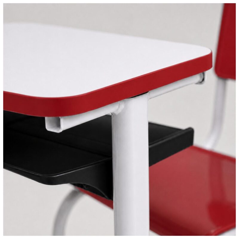Conjunto Escolar Vermelho com Mesa e Cadeira 06 a 10 Anos