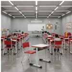 Conjunto Escolar Vermelho com Mesa e Cadeira 03 a 06 Anos