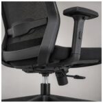 Cadeira de Escritório Cadeira Presidente Ergonômica com Apoio de Cabeça — Preta