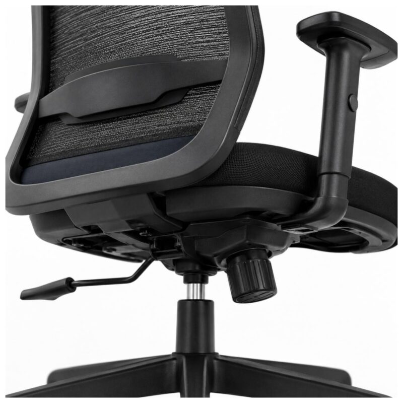 Cadeira de Escritório Cadeira Presidente Ergonômica com Apoio de Cabeça — Preta