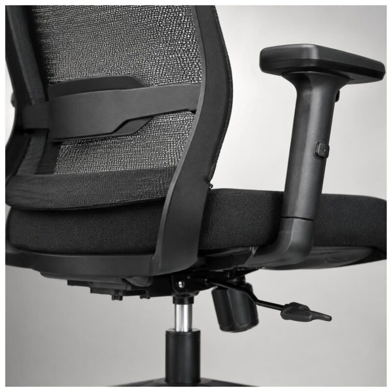 Cadeira de Escritório Cadeira Presidente Ergonômica com Apoio de Cabeça — Preta