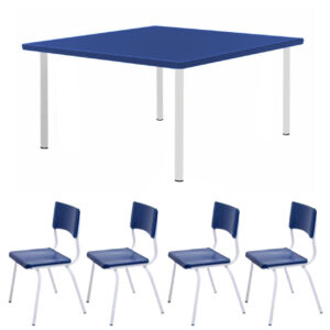 Kit Escolar Individual  AZUL – (Mesa e Cadeira) – INFANTIL 03 a 06 Anos 41089