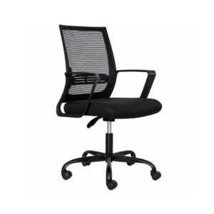 Cadeira de Escritório Presidente Ergonômica Giratória Preta