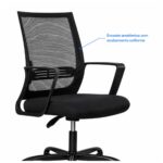 Cadeira de Escritório Cadeira de Escritório Presidente Ergonômica Giratória Preta
