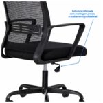 Cadeira de Escritório Cadeira de Escritório Presidente Ergonômica Giratória Preta
