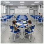 Conjunto Escolar Coletivo Infantil 4 Cadeiras 03 a 06 Anos