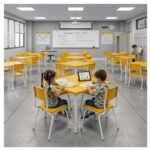 Conjunto Escolar Coletivo Infantil 4 Cadeiras 03 a 06 Anos