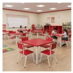 Conjunto Escolar Coletivo Infantil 4 Cadeiras 03 a 06 Anos