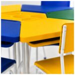 Conjunto Escolar Hexagonal Coletivo com 6 Lugares
