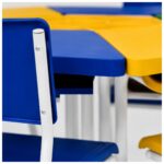 Conjunto Escolar Hexagonal Coletivo com 6 Lugares