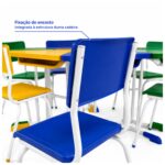 Conjunto Escolar Hexagonal Coletivo com 6 Lugares