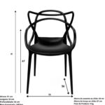 Cadeira Interlocutor OSLO para Escritório ou Jantar - Polipropileno - Cor Preto - 48005