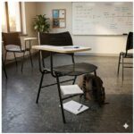 Cadeira Universitária Plástica Prancheta MDF - COR PRETO - MRPLAST - 34014